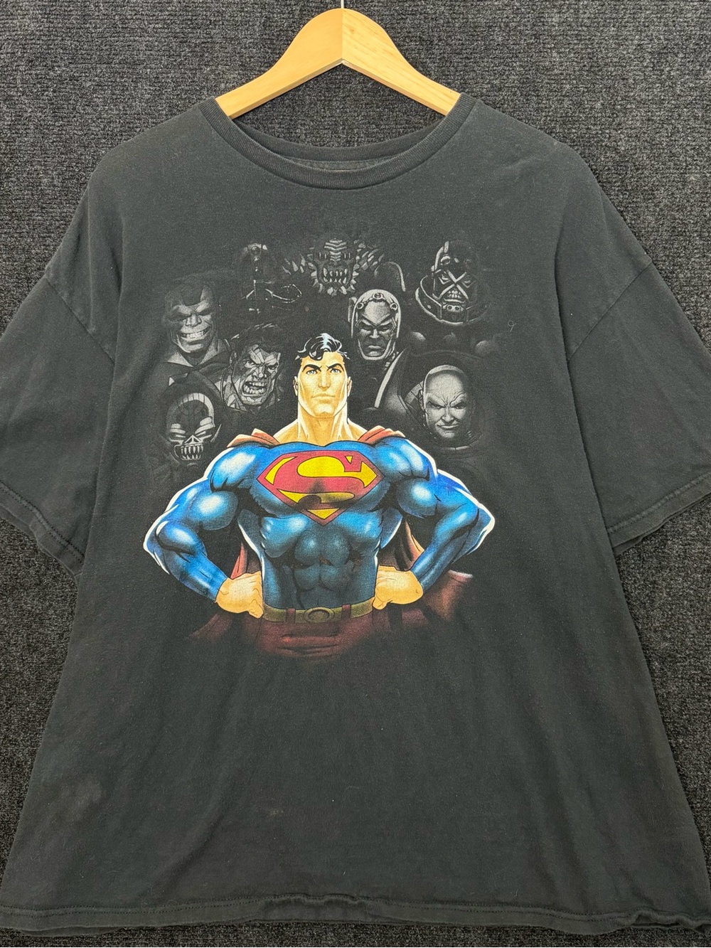 DC Comics Superman Graphic Black Tee with Colorful Emblem